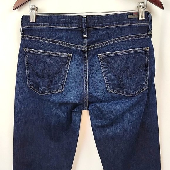 Citizens of Humanity Mid Rise Slim Straight Jeans Dk Wash Size 27 - Picture 3 of 12